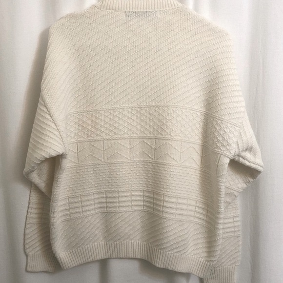 Vintage Gloria Vanderbilt Ivory Wool Knit Sweater - Picture 4 of 7